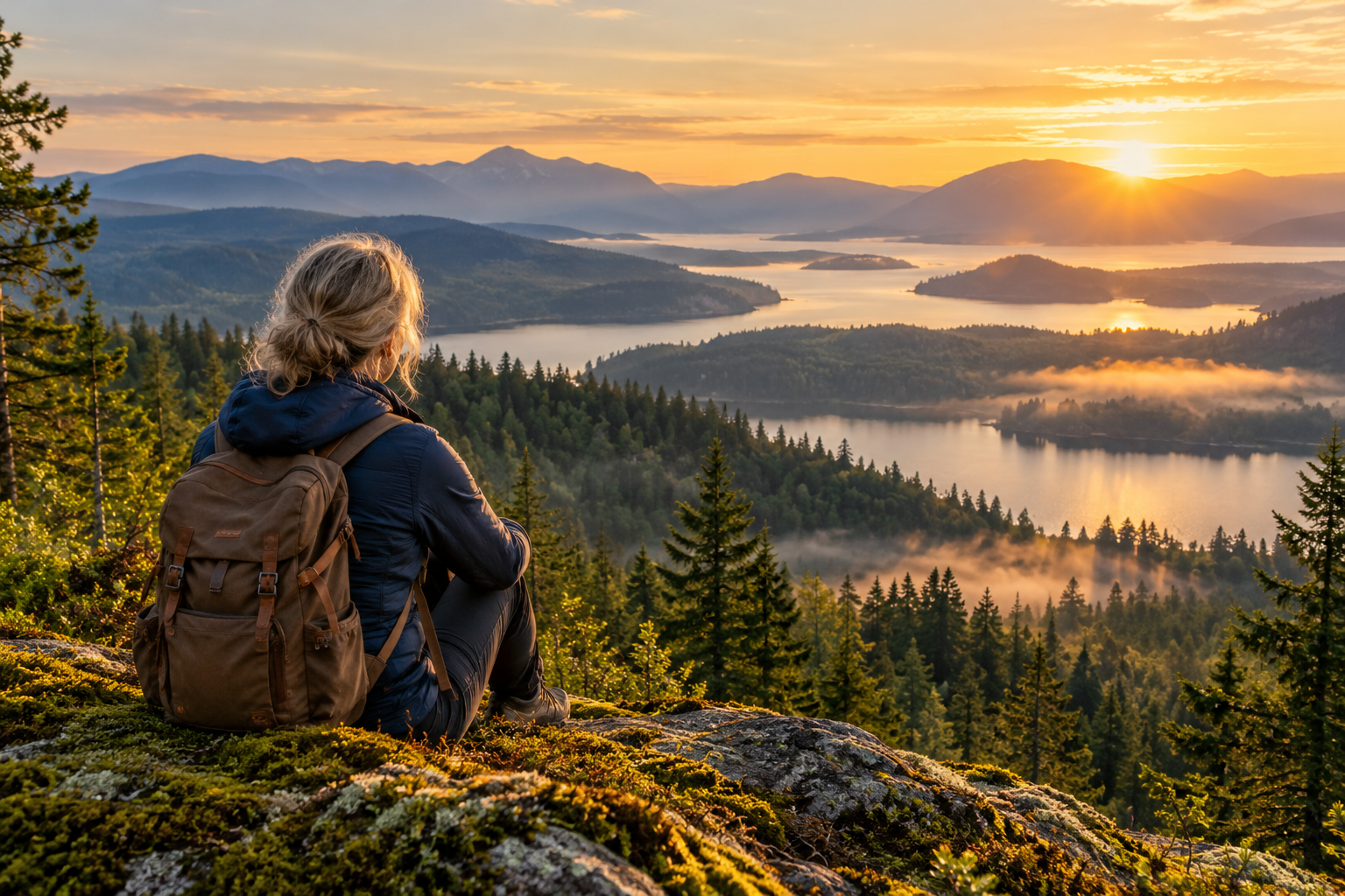 Auszeit mit Weitblick im goldenen Morgenlicht